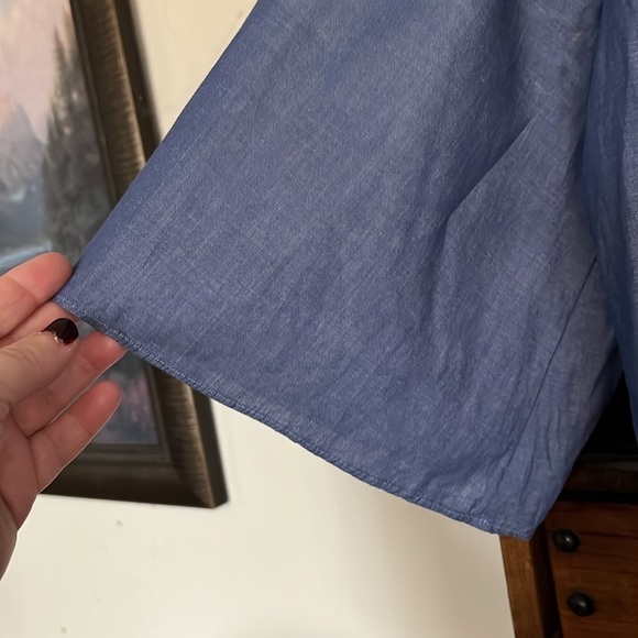 MATILDA JANE Hour By Hour Chambray Blue Denim Tie Waist Jacket, Size XS, EUC. - Picture 6 of 14